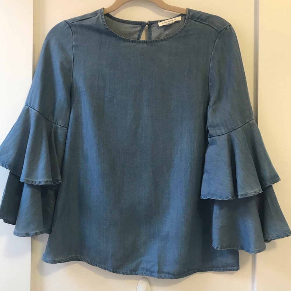 XS BEACH LUNCH LOUNGE Chambray Top